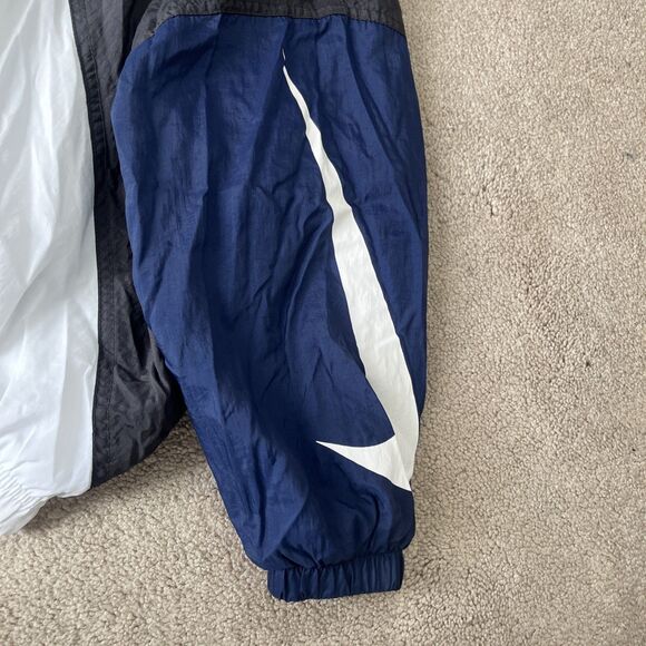 Vintage Nike Tracksuit Jacket Pants Set Boys Small 8 Navy White Nylon 90s Swishy - Picture 7 of 12